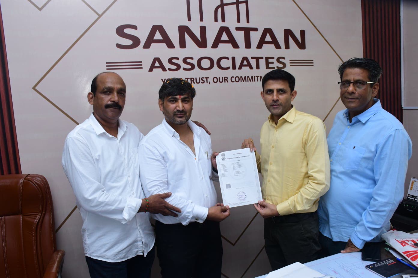 The partner receives their licence